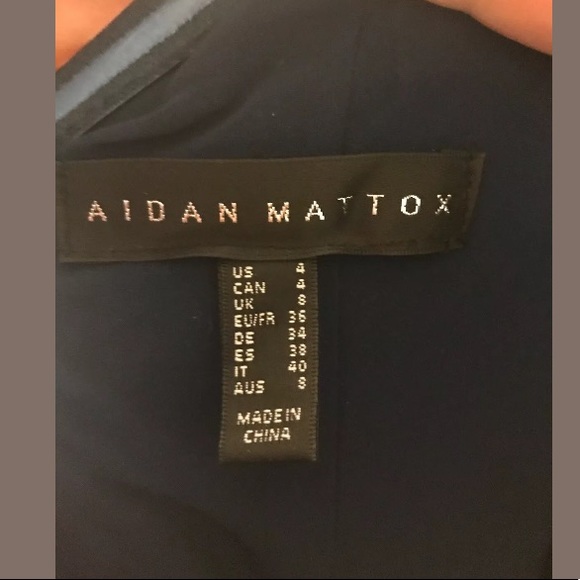 Aidan Mattox Evening Gown/Prom Dress Navy Blue 4 - Picture 4 of 6